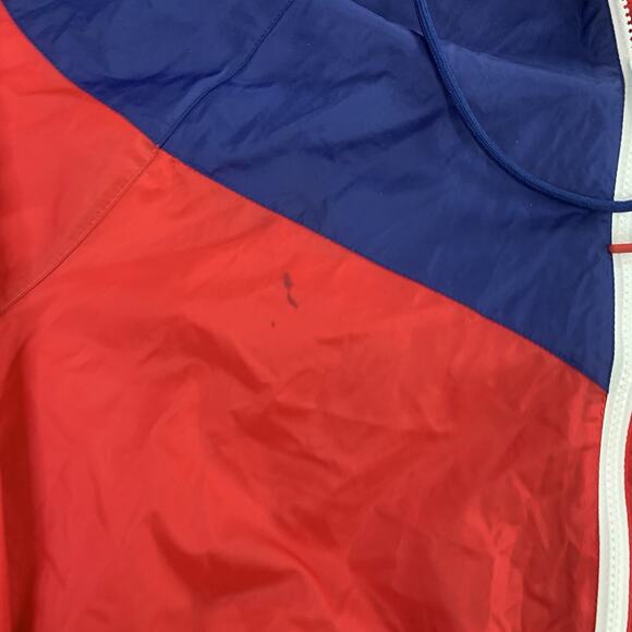 Nike Sportswear Hooded Windrunner Track Jacket Streetwear Red Blue Mens Medium - Picture 3 of 10